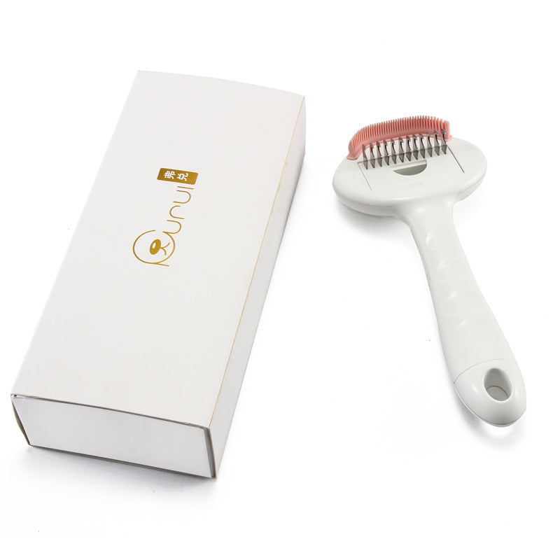 HKM-440147 Stainless Steel Multifunctional Pet Comb for Effective Fur Care