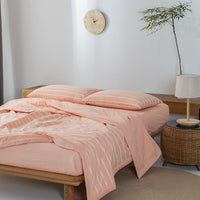 HKM-440275 Cotton Yarn-Dyed Washed Summer Quilt Set with Bed Sheet and Pillowcases - Available in Multiple Sizes