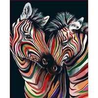 HKM-440275 Digital Zebra Oil Painting DIY Kit - Color Art Canvas for Adults (40x50, 50x65, 60x75)