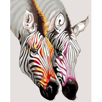 HKM-440275 Digital Zebra Oil Painting DIY Kit - Color Art Canvas for Adults (40x50, 50x65, 60x75)