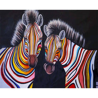 HKM-440275 Digital Zebra Oil Painting DIY Kit - Color Art Canvas for Adults (40x50, 50x65, 60x75)