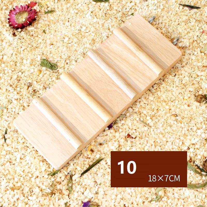 HKM-440275 Natural Wooden Fence Landscaping Platform for Hamster - Pet Toy