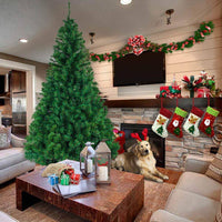 HKM-440403 6ft Green Christmas Tree with 1050 Branches, PVC Material, Easy Setup, Metal Base