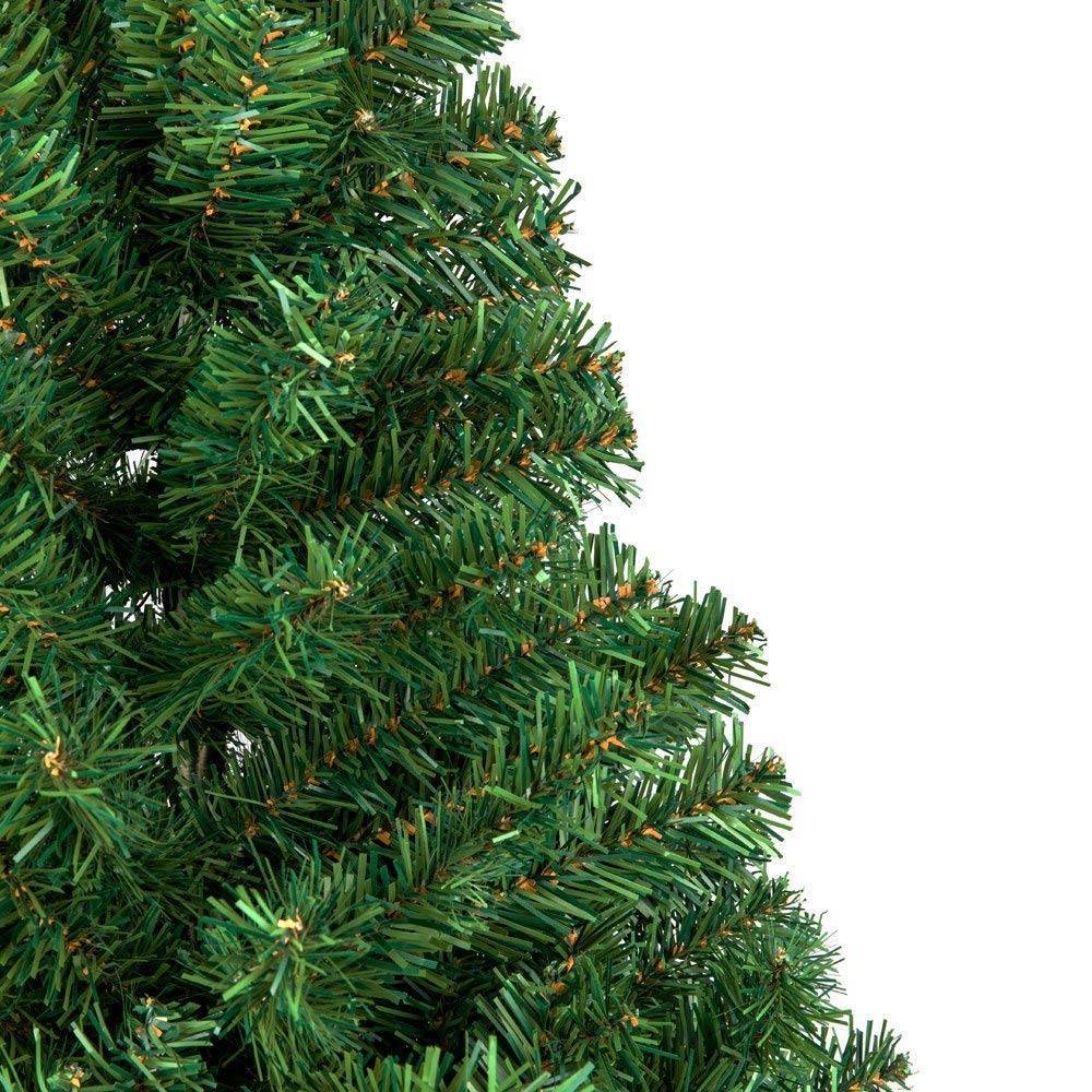 HKM-440403 6ft Green Christmas Tree with 1050 Branches, PVC Material, Easy Setup, Metal Base