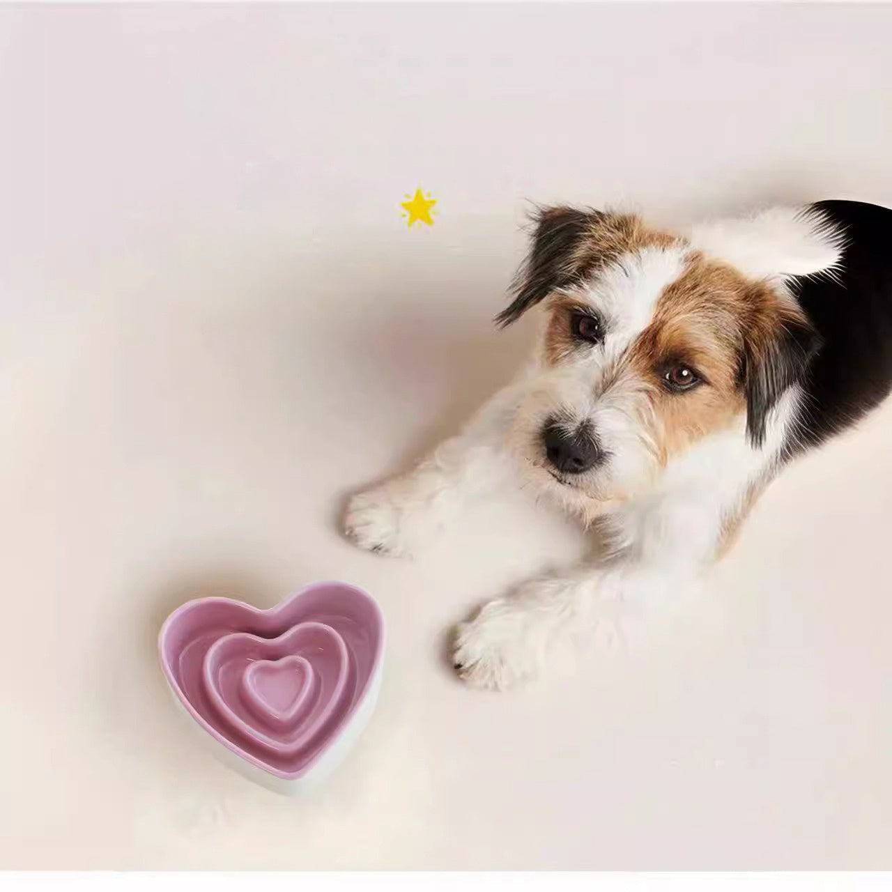 HKM-440467 Ceramic Slow Feed Bowl for Small & Medium Dogs - Anti-Choking Design for Healthy Eating