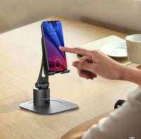 HKM-440659 Universal 360-Degree AI Face and Object Tracking Mobile Phone and Tablet Holder, Aluminum Alloy Construction