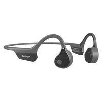HKM-440979 Grey Black Wireless Bone Conduction Bluetooth Headset with Call Function and Stereo Sound