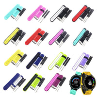 HKM-441107 Two-Color Silicone Watch Strap for Garmin Forerunner 235 - 22mm, Flexible TPU Material