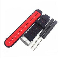 HKM-441107 Two-Color Silicone Watch Strap for Garmin Forerunner 235 - 22mm, Flexible TPU Material
