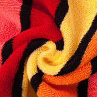 HKM-441171 Soft Cotton Striped Face Towel for Couples - Quick Absorbent, 72x36 cm, Available in Yellow, Red, Blue