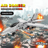 HKM-441171 Stainless Steel DIY Model Helicopter Building Block Set for Ages 8 and Up
