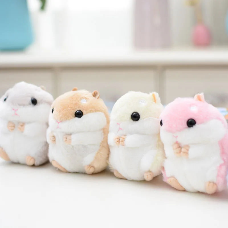 HKM-441427 Adorable Plush Hamster Keychain Toy - Cute Cartoon Animal Doll Accessory for Kids
