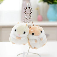 HKM-441427 Adorable Plush Hamster Keychain Toy - Cute Cartoon Animal Doll Accessory for Kids
