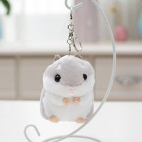 HKM-441427 Adorable Plush Hamster Keychain Toy - Cute Cartoon Animal Doll Accessory for Kids