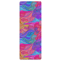 HKM-441491 Foldable Portable Non-Slip Yoga Mat with Geometric Patterns and Colorful Designs