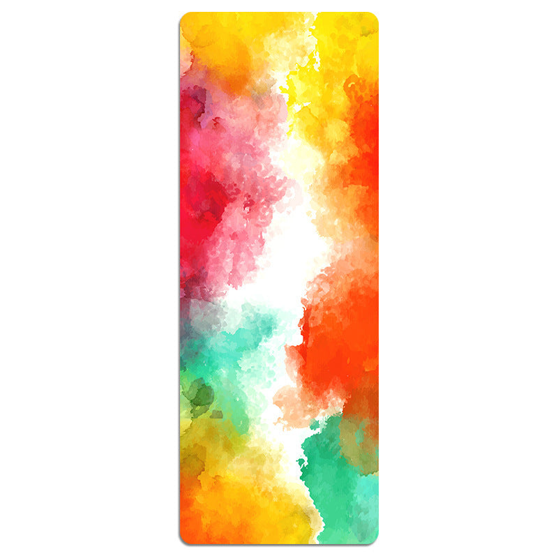 HKM-441491 Foldable Portable Non-Slip Yoga Mat with Geometric Patterns and Colorful Designs