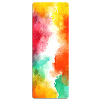 HKM-441491 Foldable Portable Non-Slip Yoga Mat with Geometric Patterns and Colorful Designs