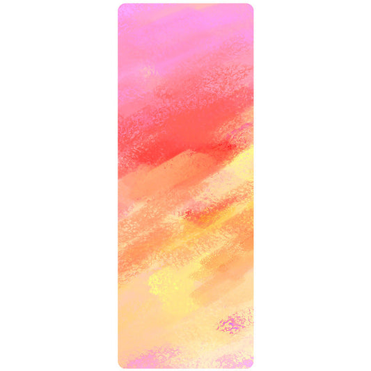 HKM-441491 Foldable Portable Non-Slip Yoga Mat with Geometric Patterns and Colorful Designs