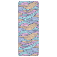 HKM-441491 Foldable Portable Non-Slip Yoga Mat with Geometric Patterns and Colorful Designs