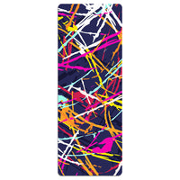HKM-441491 Foldable Portable Non-Slip Yoga Mat with Geometric Patterns and Colorful Designs