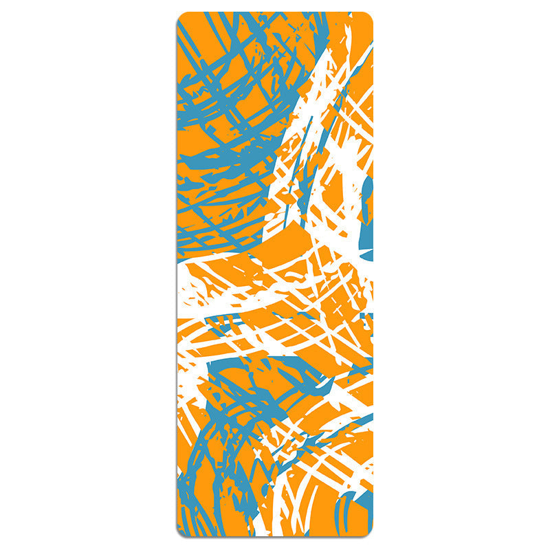 HKM-441491 Foldable Portable Non-Slip Yoga Mat with Geometric Patterns and Colorful Designs