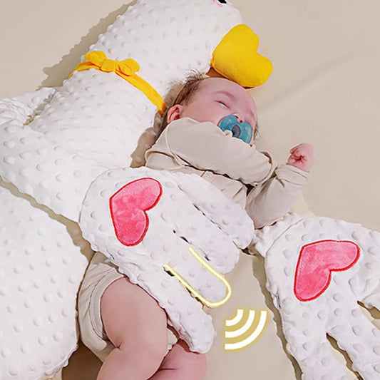 HKM-441555 Big White Geese Baby Soothing Pillow for Comfort and Relaxation