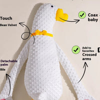 HKM-441555 Big White Geese Baby Soothing Pillow for Comfort and Relaxation