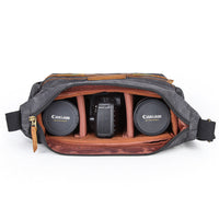 HKM-441619 Waterproof Canvas Messenger Bag for SLR Cameras, Soft Handle, Multiple Colors