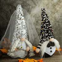 HKM-441683 Creative Wedding Dwarf Faceless Doll for Table Decoration - Groom and Bride Styles