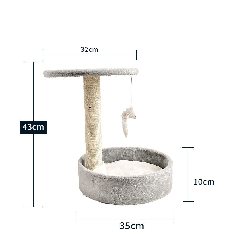 HKM-441747 Cat Climbing Frame with Integrated Scratching Post in Various Colors