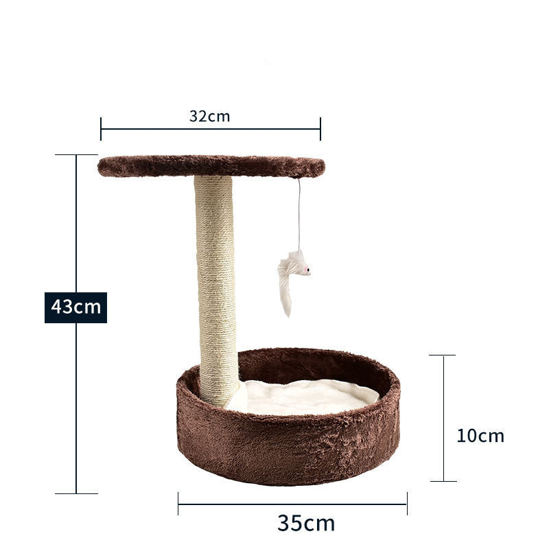 HKM-441747 Cat Climbing Frame with Integrated Scratching Post in Various Colors