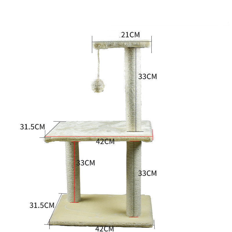 HKM-441747 Cat Climbing Frame with Integrated Scratching Post in Various Colors