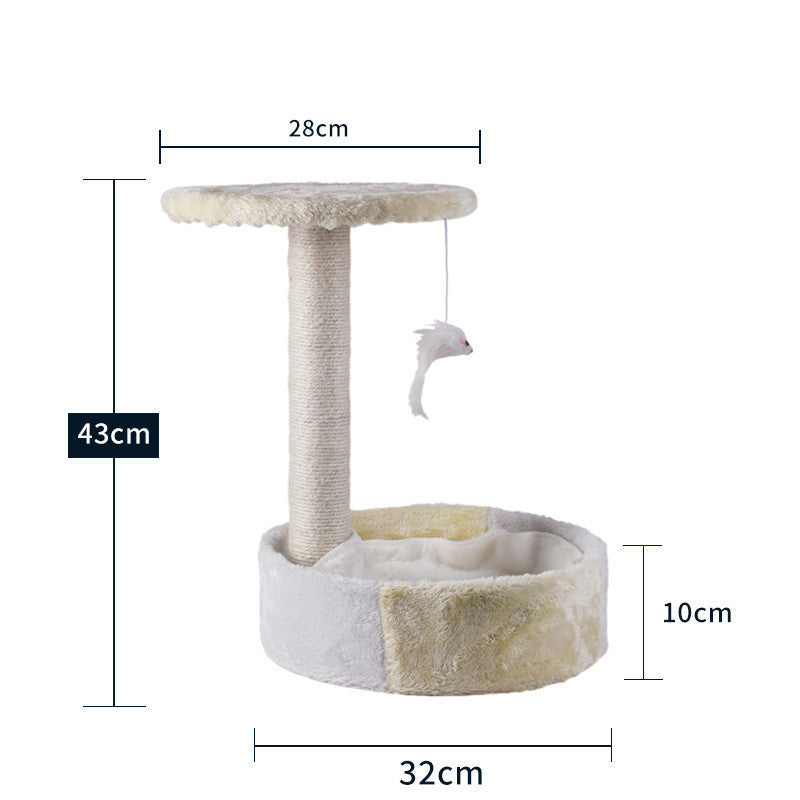 HKM-441747 Cat Climbing Frame with Integrated Scratching Post in Various Colors