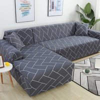 HKM-441811 Four Seasons Elastic Polyester Sofa Cushion Cover - Nordic Cartoon Pattern, Fits Modular Sofas (90-300cm)
