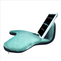 HKM-441811 Reading Pillow with Mobile Phone Clip and Wrist Support – Handmade Flannel and Woolen Cloth in Various Colors