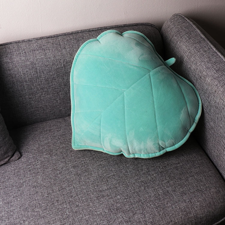 HKM-441875 3D Leaf Shape Sofa Bed Throw Cushion for Kids Room and Outdoor Use