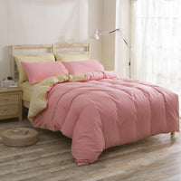 HKM-442067 Nordic Solid Color Aloe Cotton 4-Piece Bedding Set with Jacquard Quilt Cover and Pillowcases
