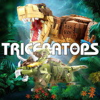 HKM-442323 Dinosaur World Building Block Set - 3D Puzzle Construction Kit for Ages 5 and Up
