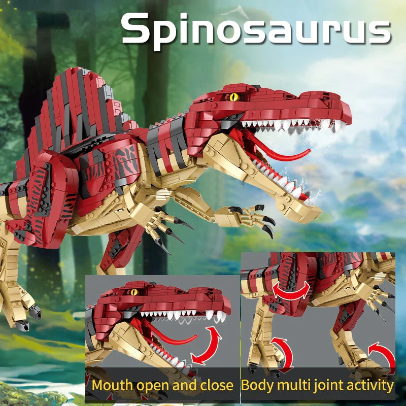 HKM-442323 Dinosaur World Building Block Set - 3D Puzzle Construction Kit for Ages 5 and Up