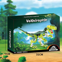 HKM-442323 Dinosaur World Building Block Set - 3D Puzzle Construction Kit for Ages 5 and Up