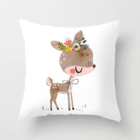 HKM-442643 Cartoon Panda Pillowcase - Cozy Peach Skin Cushion Cover for Bedroom and Living Room, 45x45cm