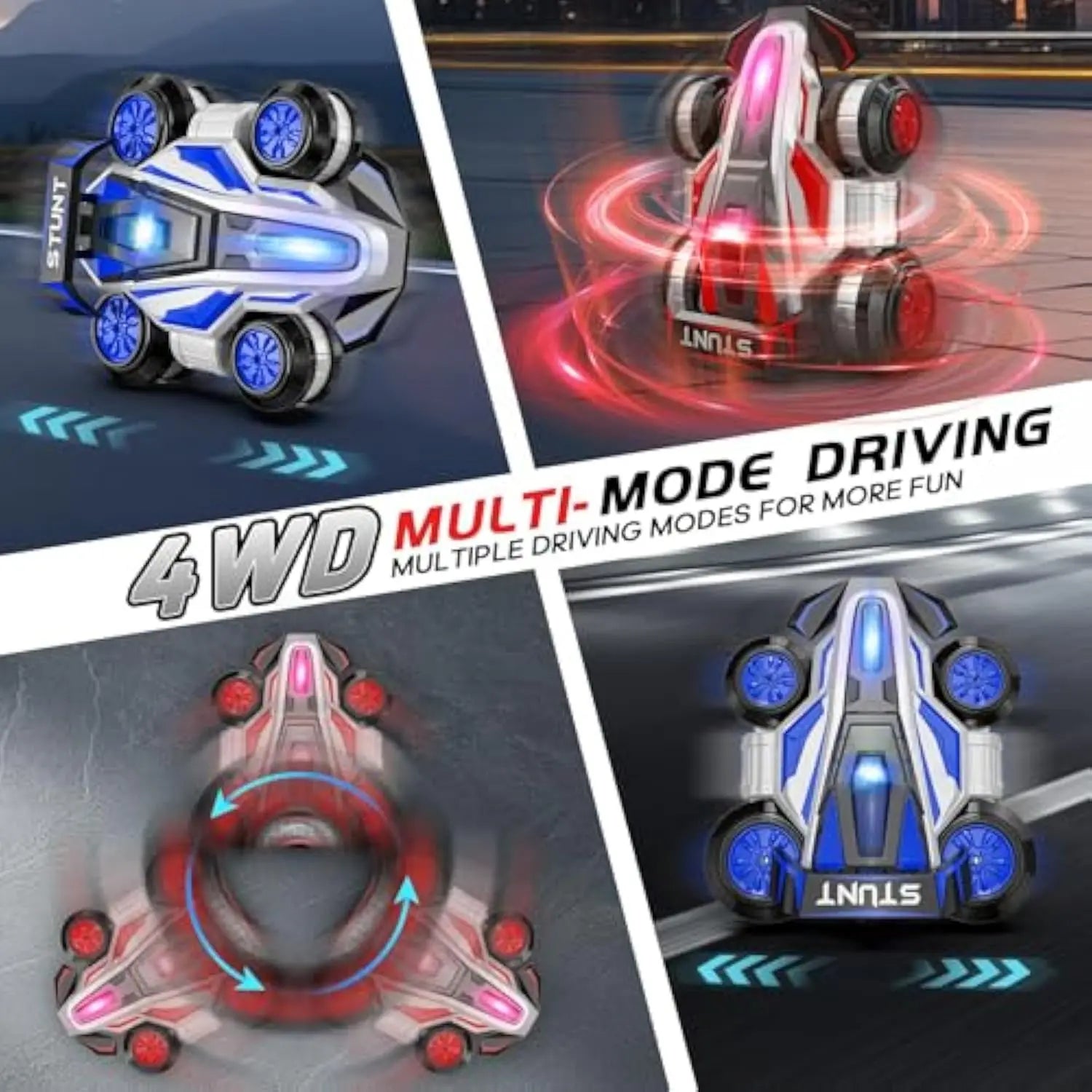 HKM-442707 4WD Remote Control Stunt Car with 360 Degree Spin and Anti-Gravity Drift Function