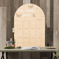 HKM-442835 Modern Poplar Wooden Baby Memorial Photo Frame for Newborns