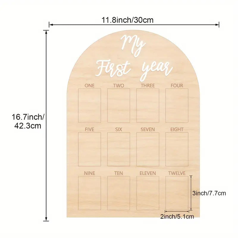 HKM-442835 Modern Poplar Wooden Baby Memorial Photo Frame for Newborns