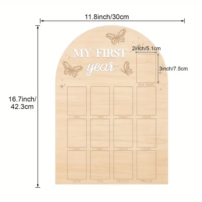 HKM-442835 Modern Poplar Wooden Baby Memorial Photo Frame for Newborns