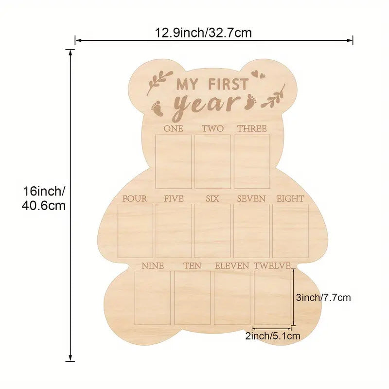 HKM-442835 Modern Poplar Wooden Baby Memorial Photo Frame for Newborns