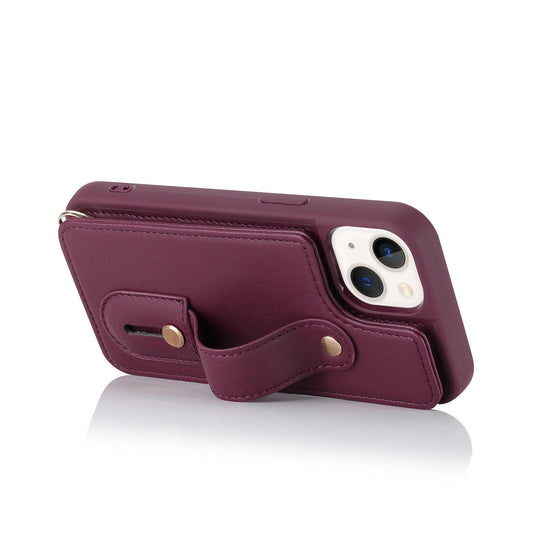 HKM-442835 Multi-Functional TPU Phone Case with Card Holder and Kickstand for iPhone 14, 15, 16 Series