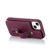 HKM-442835 Multi-Functional TPU Phone Case with Card Holder and Kickstand for iPhone 14, 15, 16 Series