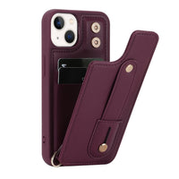 HKM-442835 Multi-Functional TPU Phone Case with Card Holder and Kickstand for iPhone 14, 15, 16 Series