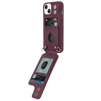 HKM-442835 Multi-Functional TPU Phone Case with Card Holder and Kickstand for iPhone 14, 15, 16 Series